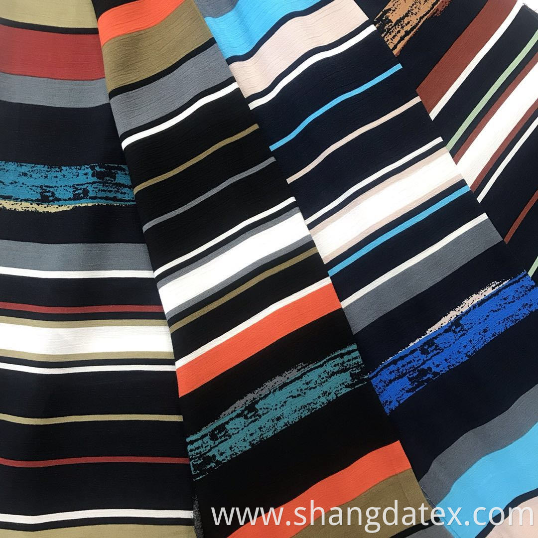 Rayon crepe print fabric 